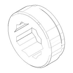 Dornbracht Griff, D 21mm, Höhe 7,5mm, 09208300690... DORNBRACHT-09208300690 4029011119033 (Abb. 1)