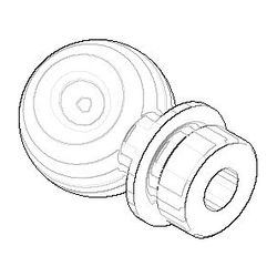 Dornbracht Kugelgelenk Ersatzteile 092140007 20x31mm chrom... DORNBRACHT-092140007-00 4029011440472 (Abb. 1)