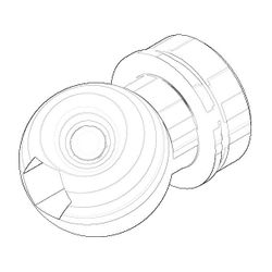 Dornbracht Kugelgelenk für Luftsprudler Bidet, 26x37mm, Weiß matt, 092140011-1... DORNBRACHT-092140011-10 4029011620812 (Abb. 1)
