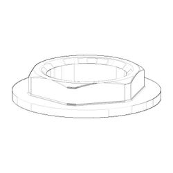 Dornbracht Befestigung mit Bund, 3/4", 09231000490... DORNBRACHT-09231000490 4029011123054 (Abb. 1)