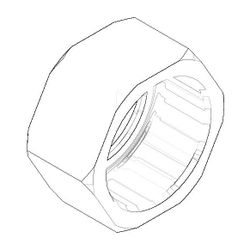 Dornbracht Befestigung Mutter, 16x30x35mm roh vernickelt, 092330034-07... DORNBRACHT-092330034-07 4029011123931 (Abb. 1)