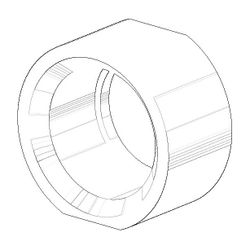 Dornbracht Befestigung Mutter, 1/2" mit Schlüsselfläche, Platin gebürstet, 092... DORNBRACHT-092330035-06 4029011592102 (Abb. 1)