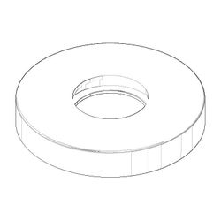 Dornbracht Rosette für Armaturen, 55x22x9mm, Messing 23kt Gold, 092722003-09... DORNBRACHT-092722003-09 4029011489693 (Abb. 1)