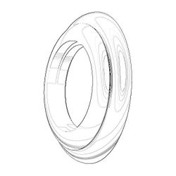 Dornbracht Rosette für M32x1,5, 55x10mm, Platin matt, 092735002-06... DORNBRACHT-092735002-06 4029011497216 (Abb. 1)