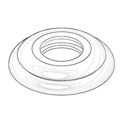 Dornbracht Rosette 55x27x10mm, Platin, 092735003-08... DORNBRACHT-092735003-08 4029011485633 (Abb. 1)