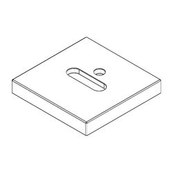 Dornbracht Rosette für Wanneneinlauf, 60x60x9mm, Chrom, 092767007-00... DORNBRACHT-092767007-00 4029011584176 (Abb. 1)