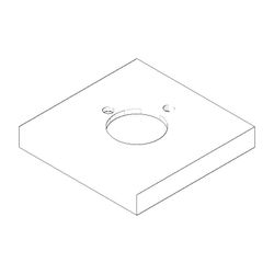 Dornbracht Rosette Ersatzteile 092768001 60x60x9x18,3mm chrom... DORNBRACHT-092768001-00 4029011498756 (Abb. 1)