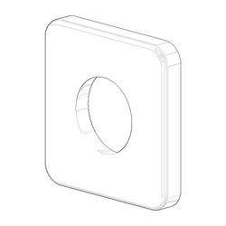 Dornbracht Rosette, 63x63x9mm, Weiß matt, 092771007-10... DORNBRACHT-092771007-10 4029011638008 (Abb. 1)