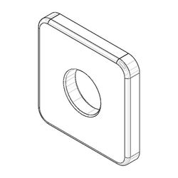 Dornbracht Rosette Ersatzteile 092771008 63x63x8mm chrom... DORNBRACHT-092771008-00 4029011495786 (Abb. 1)