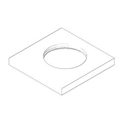 Dornbracht Rosette, 78x78x8,5mm, D 45,7mm, Champagne, 092773018-47... DORNBRACHT-092773018-47 4029011602740 (Abb. 1)