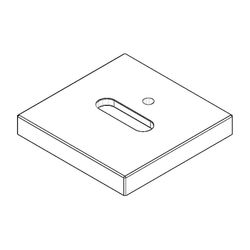 Dornbracht Rosette für Standauslauf Waschtisch, 60x60x9mm, Platin gebürstet, 0... DORNBRACHT-092778032-06 4029011664052 (Abb. 1)