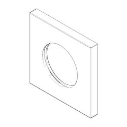 Dornbracht Rosette, 80x80x9mm, D 45,7mm, Platin gebürstet, 092778039-06... DORNBRACHT-092778039-06 4029011678417 (Abb. 1)