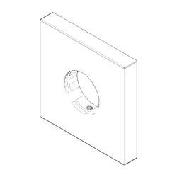 Dornbracht Rosette für Eckventil, 60x60x9mm, Platin, 092778042-08... DORNBRACHT-092778042-08 4029011688119 (Abb. 1)