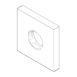 Dornbracht Rosette für Lotionsspender, 60x60x9mm, Platin gebürstet, 092778043-... DORNBRACHT-092778043-06 4029011688171 (Abb. 1)