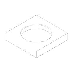 Dornbracht Rosette, 55x55x10mm, Chrom, 092779005-00... DORNBRACHT-092779005-00 4029011495557 (Abb. 1)