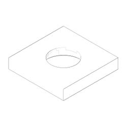 Dornbracht Rosette für Auslauf Ersatzteile 092779006 55x55x10mm chrom... DORNBRACHT-092779006-00 4029011495564 (Abb. 1)
