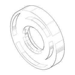 Dornbracht Rosette für Standventil, 45x8mm, Platin gebürstet, 092789005-06... DORNBRACHT-092789005-06 4029011377822 (Abb. 1)