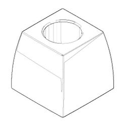 Dornbracht Rosette für Schlauchbrausegarnitur, 49x45x49mm, Champagne 22kt Gold... DORNBRACHT-092791015-47 4029011602900 (Abb. 1)