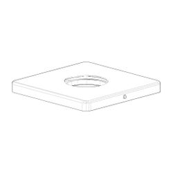 Dornbracht Rosette für Standauslauf, 130x13x130mm Schwarz matt, 092796005-33... DORNBRACHT-092796005-33 4029011746277 (Abb. 1)