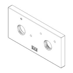 Dornbracht Rosette für Logo, 60x120x12,5mm, Platin gebürstet mit Warm/Kalt Mar... DORNBRACHT-092798022-06 4029011657160 (Abb. 1)