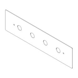 Dornbracht Rosette für Montagerahmen Vierloch-Stand, 150x570x3mm, Chrom, 09280... DORNBRACHT-092801014-00 4029011440915 (Abb. 1)