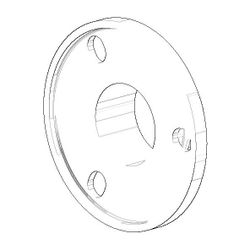 Dornbracht Flansch für Bodenanbindung, 84x25mm roh vernickelt, 093011130-07... DORNBRACHT-093011130-07 4029011139031 (Abb. 1)