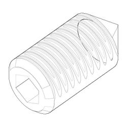 Dornbracht Gewindestift für Befestigung, Innensechskant mit Spitze M4x8mm, 0931... DORNBRACHT-09311104890 4029011142710 (Abb. 1)