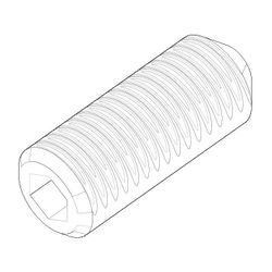 Dornbracht Befestigung Gewindestift, M4x10mm mit Innensechskant und Ringschneid... DORNBRACHT-09311106190 4029011142819 (Abb. 1)