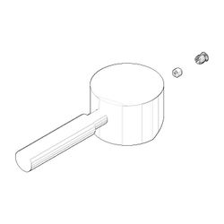 Dornbracht Hebelgriff, 140x90x95mm, Messing gebürstet 23kt Gold, 90206204000... DORNBRACHT-90206204000-28 4029011905162 (Abb. 1)