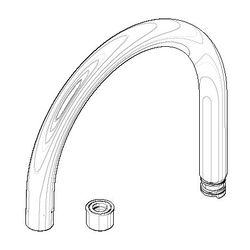 Dornbracht Auslauf, 231x250x30mm, 27-30l/min, Platin gebürstet, 90282206300-... DORNBRACHT-90282206300-06 4029011683572 (Abb. 1)