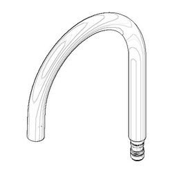 Dornbracht Auslauf, 165mm, 7l/min, Chrom gebürstet, 90282221301-93... DORNBRACHT-90282221301-93 4029011946424 (Abb. 1)