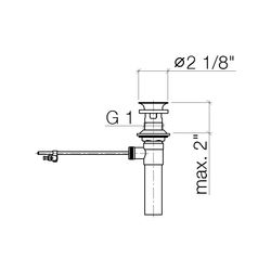 Dornbracht Ablaufgarnitur US Ersatzteile 1" 04110102300 chrom... DORNBRACHT-04110102300-00  (Abb. 1)