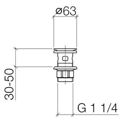 Dornbracht Siebventil für Becken mit Überlauf G 1 1/4", Dark Brass gebürstet... DORNBRACHT-10105970-39 4099477345871 (Abb. 1)