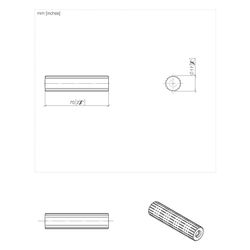 Dornbracht Hebel Tara mit linearer Struktur für Waschtischarmaturen, Dark Brass... DORNBRACHT-11171882-39 4099477345963 (Abb. 1)