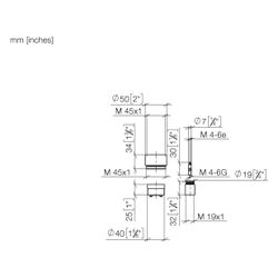 Dornbracht Verlängerung 25mm für Unterputz-Einhandbatterie Brause und Wanne 36 1... DORNBRACHT-1219197090 4029011647987 (Abb. 1)