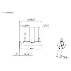 Dornbracht Schieber Serienneutral 12570970 Messing gebürstet... DORNBRACHT-12570970-28 4029011921612 (Abb. 1)
