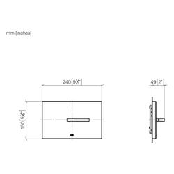 Dornbracht Abdeckplatte für Tece WC-UP-Spülkasten 150x240x15mm Zwei-Mengen-Tech... DORNBRACHT-12660979-39 4099477346021 (Abb. 1)