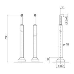 Dornbracht Anschluss, Chrom, 12943360-00... DORNBRACHT-12943360-00 4029011167454 (Abb. 1)