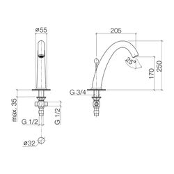 Dornbracht Auslauf Circle 13512920 200mm chrom... DORNBRACHT-13512920-00 4029011347306 (Abb. 1)