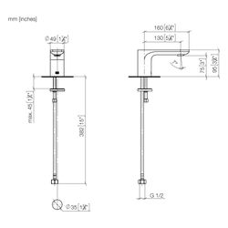 Dornbracht Lisse Waschtisch-Standauslauf ohne Ablaufgarnitur 13700845 chrom... DORNBRACHT-13700845-00 4029011749797 (Abb. 1)