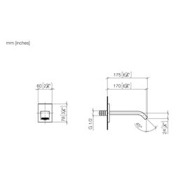 Dornbracht IMO Waschtisch-Wandauslauf ohne Ablaufgarnitur 13800670 chrom... DORNBRACHT-13800670-00 4029011749728 (Abb. 1)
