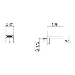 Dornbracht Symetrics Waschtisch-Wandauslauf ohne Ablaufgarnitur 13800740 Messin... DORNBRACHT-13800740-28 4029011896804 (Abb. 1)