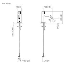 Dornbracht Meta Standventil, Kaltwasser 17500660 schwarz matt... DORNBRACHT-17500660-33 4029011761812 (Abb. 1)