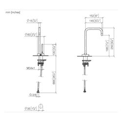 Dornbracht Kaltwasser-Armatur Meta Square, Ausladung 145mm, max. 3,8l/min, Dark... DORNBRACHT-17872861-19 4099477380032 (Abb. 1)