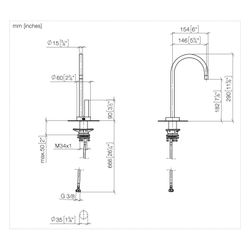 Dornbracht Kaltwasser-Armatur Tara Ultra, Ausladung 146mm, max. 3,8l/min, Plati... DORNBRACHT-17872875-08 4099477380117 (Abb. 1)