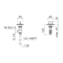 Dornbracht CL.1 Seitenventil rechtsschließend 20001705 chrom... DORNBRACHT-20001705-00 4029011705335 (Abb. 1)