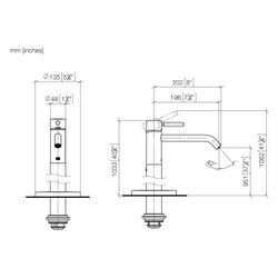 Dornbracht Waschtisch-Einhandbatterie Meta mit Standrohr, Ausladung 196mm, star... DORNBRACHT-22584660-43 4099477463476 (Abb. 1)