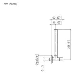 Dornbracht Eckventil rund Rosette Durchmesser 55mm Schlauchabdeckung 200mm, Dar... DORNBRACHT-22901979-43 4099477463568 (Abb. 1)