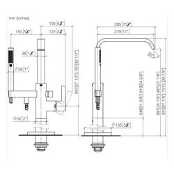 Dornbracht IMO Wannen-Einhandbatterie freistehend Standrohr Schwallauslauf 279m... DORNBRACHT-25863671-93 4099477159379 (Abb. 1)
