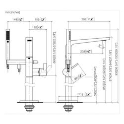 Dornbracht Wannen-Einhandbatterie CL.1 mit Standrohr und Schlauchbrausegarnitur... DORNBRACHT-25863705-47 4099477136905 (Abb. 1)